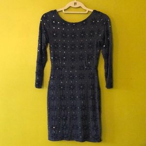 Free People Sequin Embroidered Body Con Dress